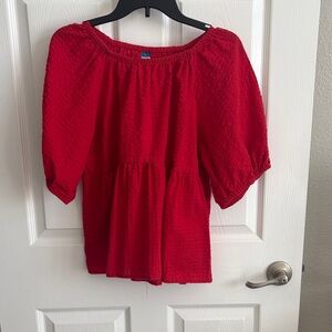 Old Navy Scarlet Textured Blouse